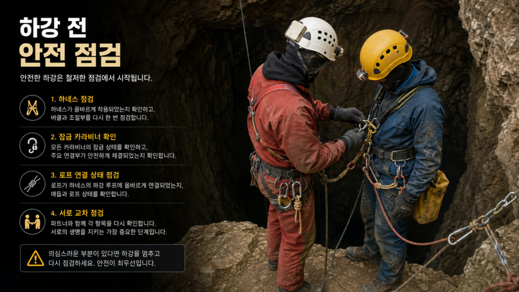 하강 전에 무엇을 확인해야 할까: 수직 구간에서 실수를 줄이는 점검 순서 1 07